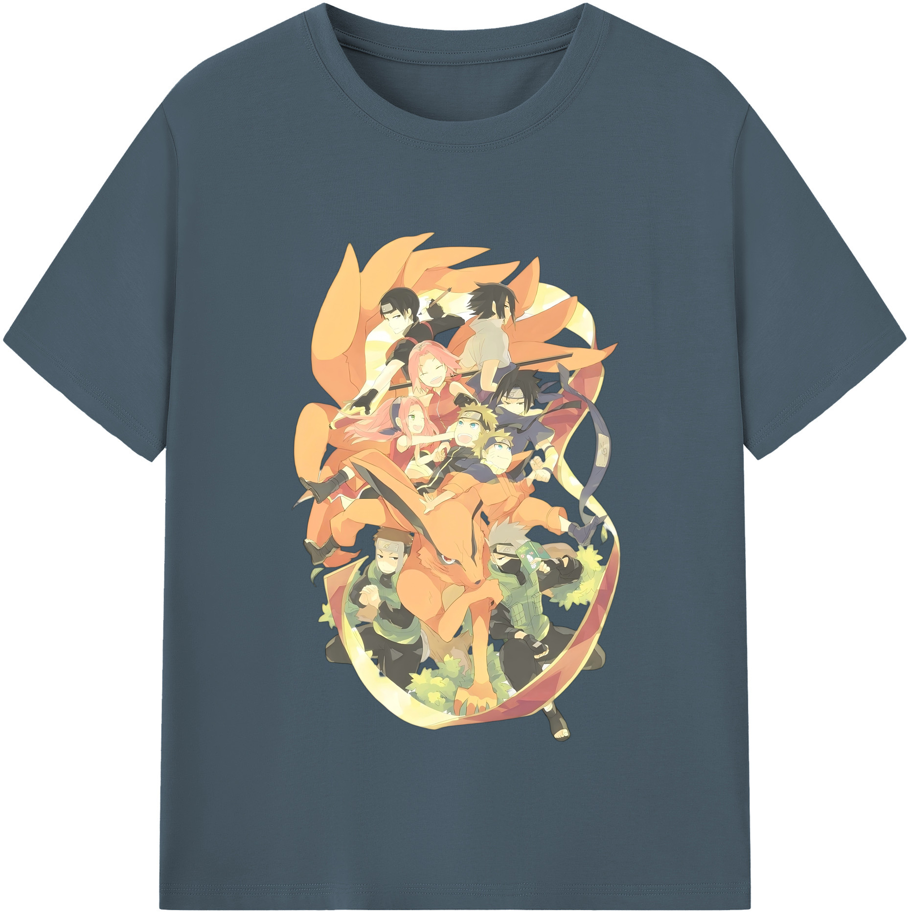 （画像用） NARUTO -ナルト- うずまき ナルト Uzumaki Naruto 綿100％半袖Tシャツ（フロントプリント）